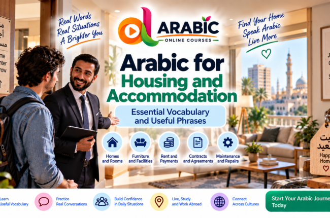 Arabic for housing and accommodation